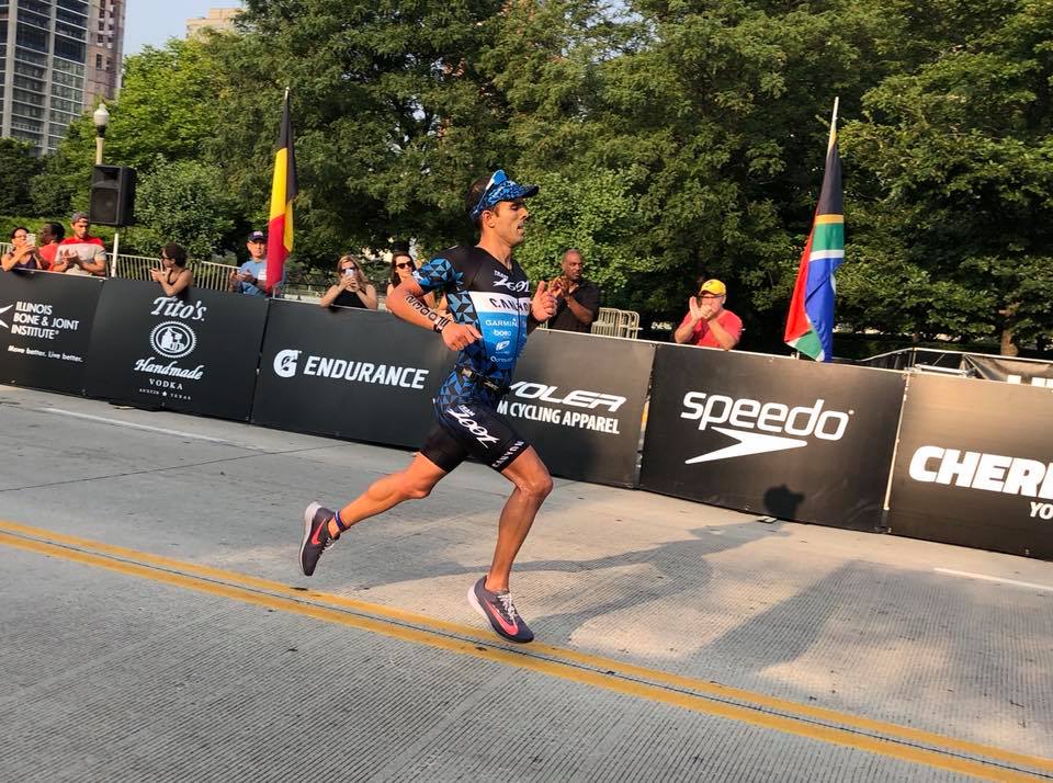 Breno Melo competing for Brazil at the ITU Triathlon Grand Final in Chicago